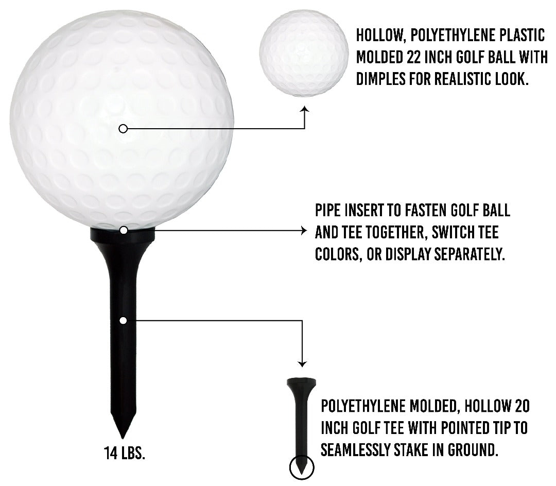 Giant Golf Ball and Green Tee Product Features