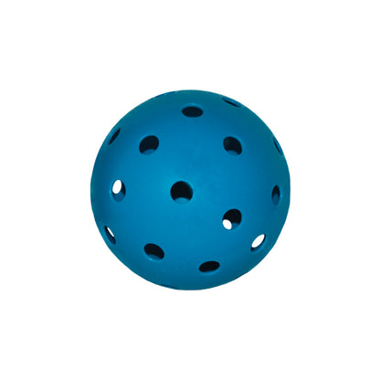 Blue Pickleball Ornament Against a White Background