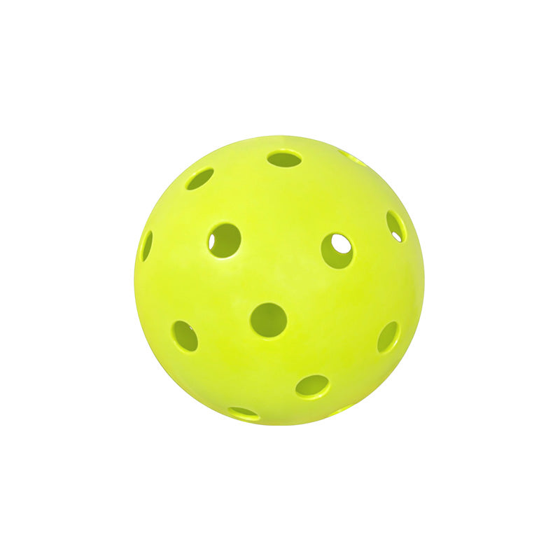 Chartreuse Pickleball Ornament Against a White Background 