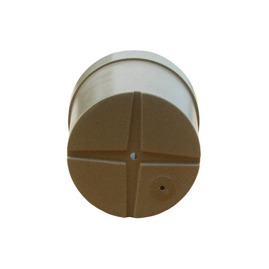 Round Flower Planter Bottom Against White Background Sandstone Color