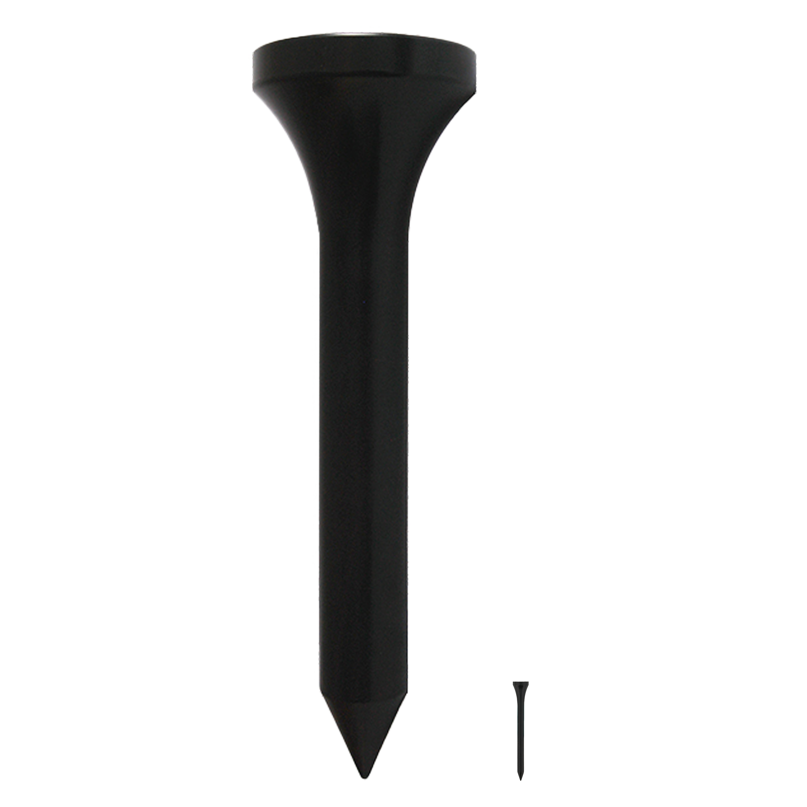 One Giant Golf Tee Compared to a Standard Size Golf Tee