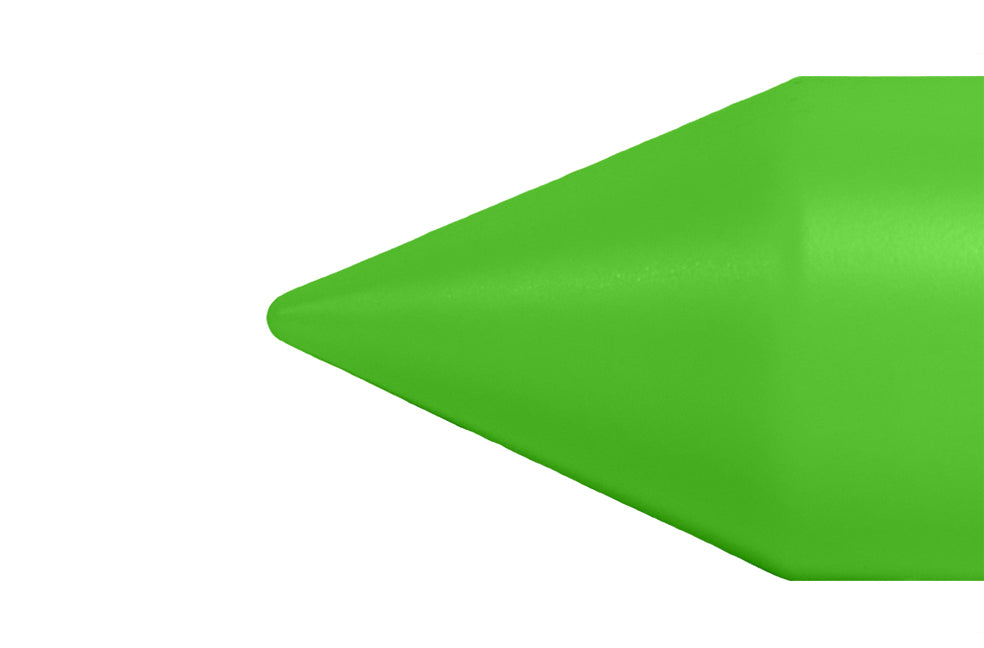 Giant Green Golf Tee Tip Against A White Background