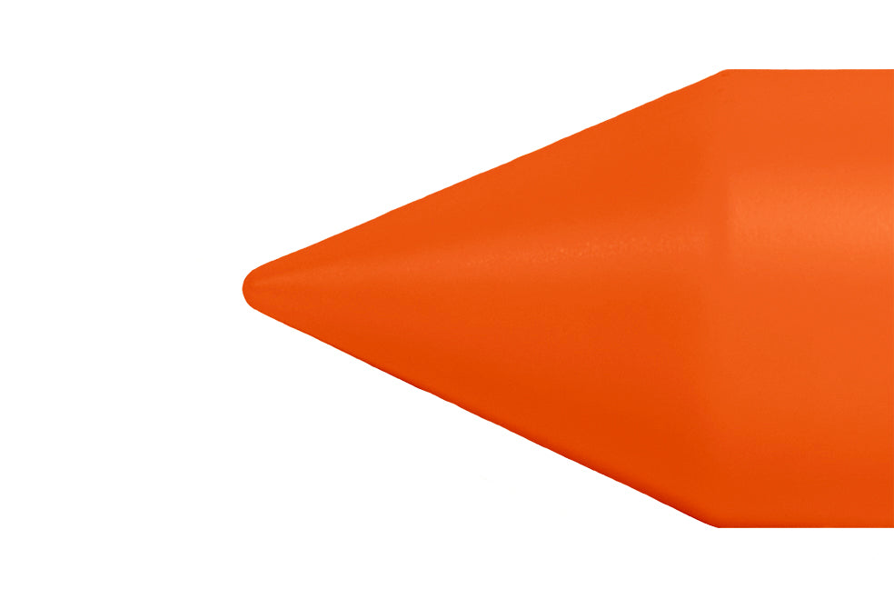 Giant Orange Golf Tee Tip Against A White Background