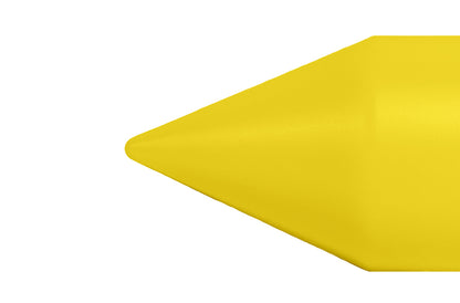 Giant Yellow Golf Tee Tip Against A White Bakcghround