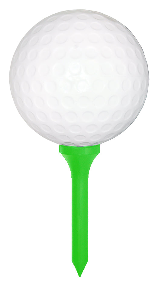 Green Giant Golf Ball and Tee Set for Sports Decorations Against a White Background 