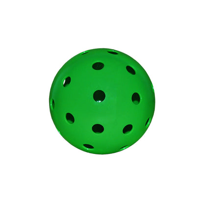 Green Pickleball Ornament Against a White Background 