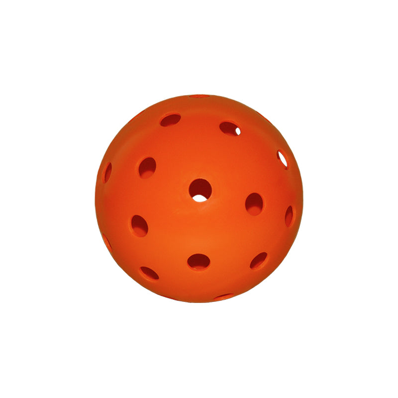 Orange Pickleball Ornament Against a White Background
