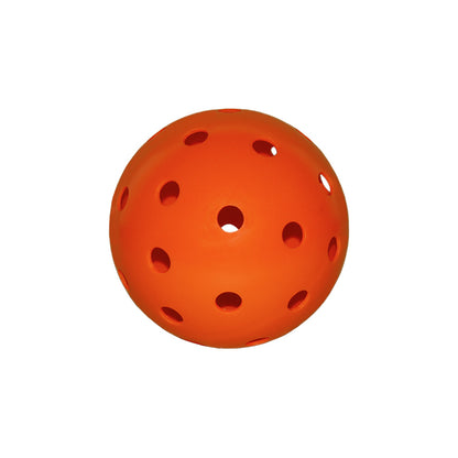 Orange Pickleball Ornament Against a White Background