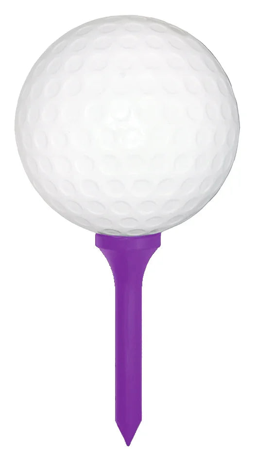 Purple Giant Golf Ball and Tee Set for Sports Decorations Against a White Background 
