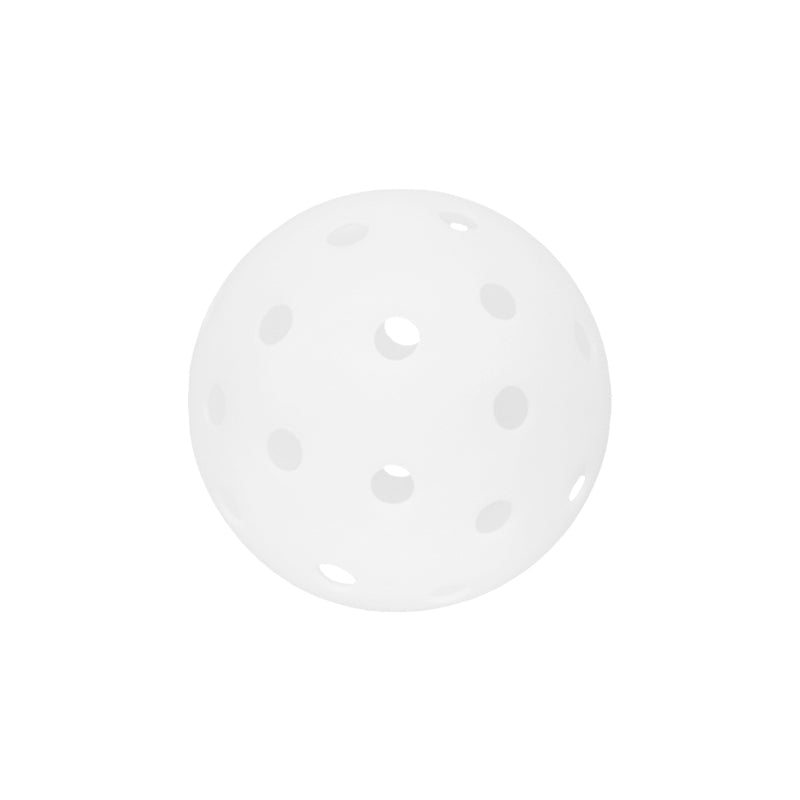 White Pickleball Ornament Against a White Background 