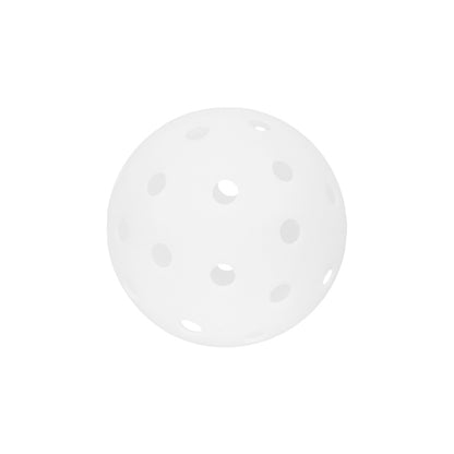 White Pickleball Ornament Against a White Background 